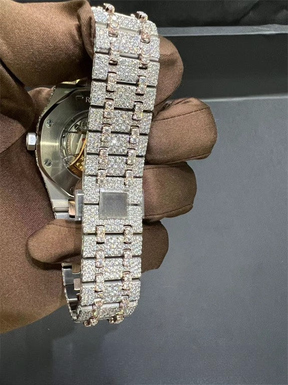 Royal Oak VVS1 Moissanite Arabic Dial 41mm Two-Tone 'Rose Gold'