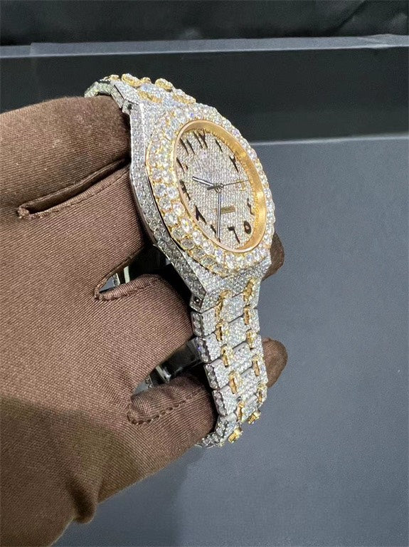 Royal Oak VVS1 Moissanite Arabic Dial 41mm Two-Tone 'Yellow Gold'