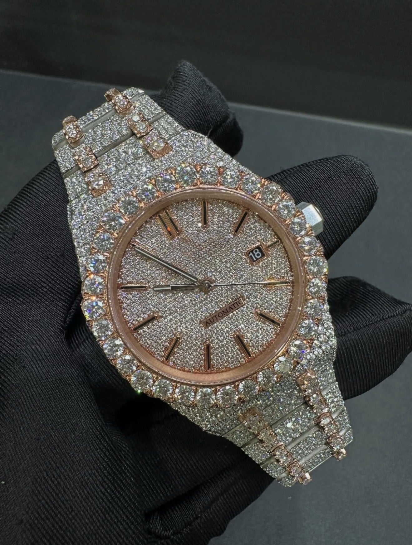 Royal Oak VVS1 Moissanite 41mm Two-Tone 'Rose Gold'