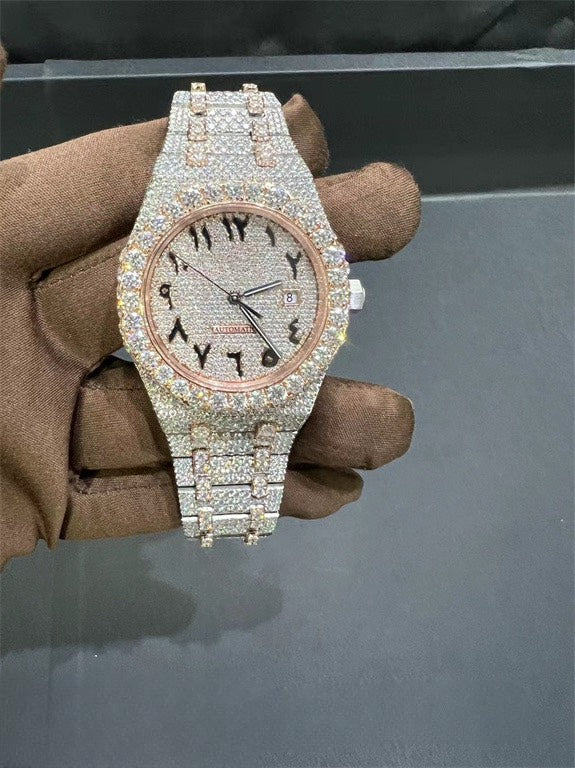 Royal Oak VVS1 Moissanite Arabic Dial 41mm Two-Tone 'Rose Gold'
