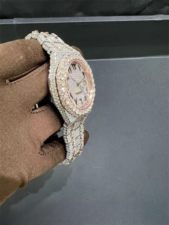 Royal Oak VVS1 Moissanite Arabic Dial 41mm Two-Tone 'Rose Gold'