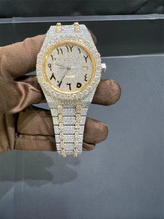 Royal Oak VVS1 Moissanite Arabic Dial 41mm Two-Tone 'Yellow Gold'