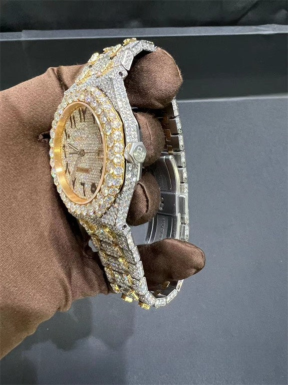 Royal Oak VVS1 Moissanite Arabic Dial 41mm Two-Tone 'Yellow Gold'