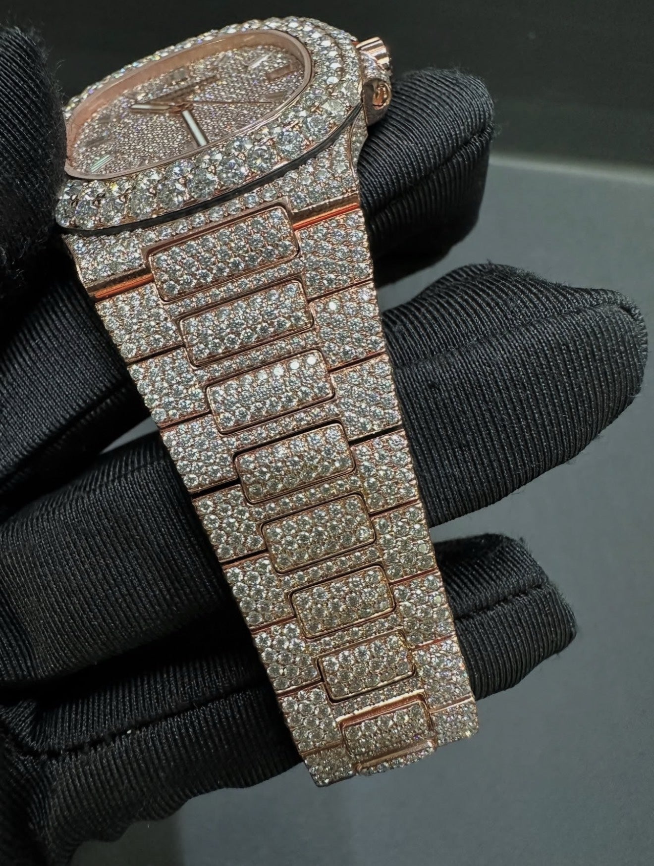 Nautilus VVS1 Moissanite 41mm 'Rose Gold'