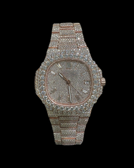 Nautilus VVS1 Moissanite 41mm 'Rose Gold'