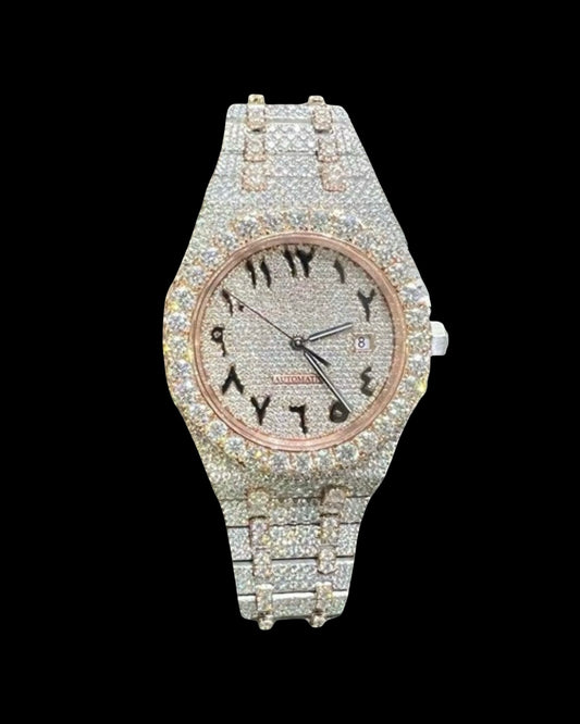 Royal Oak VVS1 Moissanite Arabic Dial 41mm Two-Tone 'Rose Gold'
